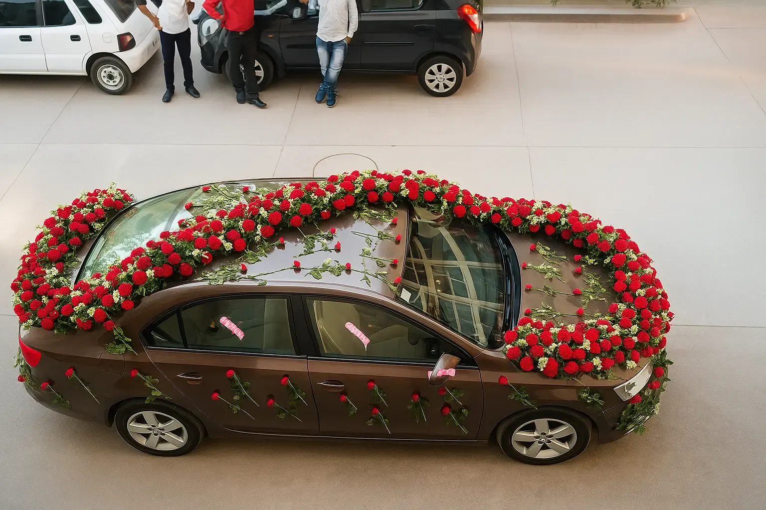 Dulha & Dulhan Car Decoration